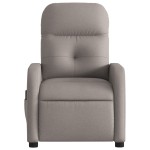 vidaXL Fotoliu de masaj rabatabil, gri taupe, material textil