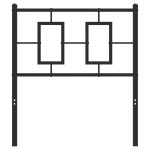 vidaXL Tăblie de pat metalică, negru, 75 cm