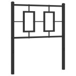 vidaXL Tăblie de pat metalică, negru, 75 cm
