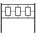 vidaXL Tăblie de pat metalică, negru, 100 cm vidaXL Tăblie de pat metalică, negru, 100 cm