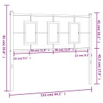 vidaXL Tăblie de pat metalică, negru, 107 cm vidaXL Tăblie de pat metalică, negru, 107 cm