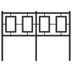 vidaXL Tăblie de pat metalică, negru, 120 cm vidaXL Tăblie de pat metalică, negru, 120 cm