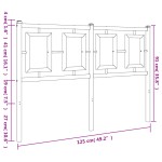 vidaXL Tăblie de pat metalică, negru, 120 cm vidaXL Tăblie de pat metalică, negru, 120 cm