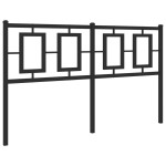 vidaXL Tăblie de pat metalică, negru, 140 cm vidaXL Tăblie de pat metalică, negru, 140 cm