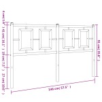 vidaXL Tăblie de pat metalică, negru, 140 cm vidaXL Tăblie de pat metalică, negru, 140 cm
