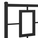 vidaXL Tăblie de pat metalică, negru, 200 cm