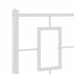 vidaXL Tăblie de pat metalică, alb, 75 cm vidaXL Tăblie de pat metalică, alb, 75 cm