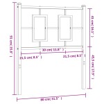 vidaXL Tăblie de pat metalică, alb, 75 cm vidaXL Tăblie de pat metalică, alb, 75 cm