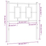 vidaXL Tăblie de pat metalică, alb, 80 cm vidaXL Tăblie de pat metalică, alb, 80 cm
