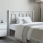 vidaXL Tăblie de pat metalică, alb, 100 cm