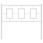 vidaXL Tăblie de pat metalică, alb, 100 cm