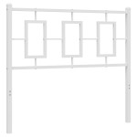 vidaXL Tăblie de pat metalică, alb, 100 cm