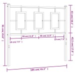 vidaXL Tăblie de pat metalică, alb, 100 cm