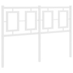 vidaXL Tăblie de pat metalică, alb, 120 cm