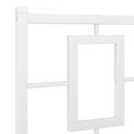 vidaXL Tăblie de pat metalică, alb, 150 cm