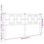 vidaXL Tăblie de pat metalică, alb, 150 cm