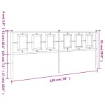 vidaXL Tăblie de pat metalică, alb, 193 cm