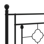 vidaXL Tăblie de pat metalică, negru, 75 cm