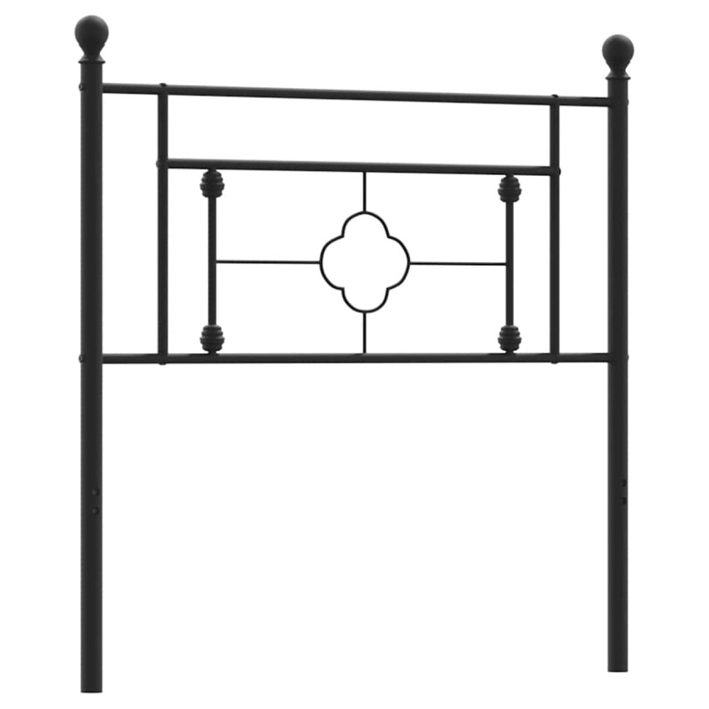 vidaXL Tăblie de pat metalică, negru, 100 cm
