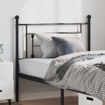 vidaXL Tăblie de pat metalică, negru, 100 cm vidaXL Tăblie de pat metalică, negru, 100 cm