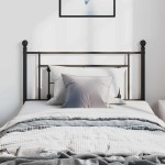 vidaXL Tăblie de pat metalică, negru, 100 cm vidaXL Tăblie de pat metalică, negru, 100 cm