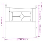 vidaXL Tăblie de pat metalică, negru, 107 cm vidaXL Tăblie de pat metalică, negru, 107 cm