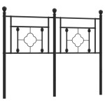 vidaXL Tăblie de pat metalică, negru, 120 cm