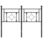 vidaXL Tăblie de pat metalică, negru, 120 cm