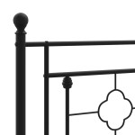 vidaXL Tăblie de pat metalică, negru, 120 cm