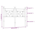 vidaXL Tăblie de pat metalică, negru, 120 cm