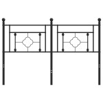 vidaXL Tăblie de pat metalică, negru, 140 cm