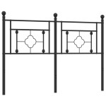 vidaXL Tăblie de pat metalică, negru, 140 cm