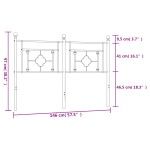 vidaXL Tăblie de pat metalică, negru, 140 cm