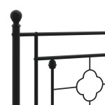 vidaXL Tăblie de pat metalică, negru, 200 cm