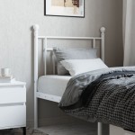 vidaXL Tăblie de pat metalică, alb, 75 cm vidaXL Tăblie de pat metalică, alb, 75 cm