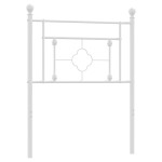 vidaXL Tăblie de pat metalică, alb, 75 cm vidaXL Tăblie de pat metalică, alb, 75 cm