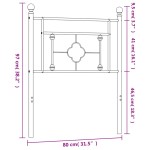 vidaXL Tăblie de pat metalică, alb, 75 cm vidaXL Tăblie de pat metalică, alb, 75 cm
