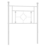 vidaXL Tăblie de pat metalică, alb, 80 cm vidaXL Tăblie de pat metalică, alb, 80 cm