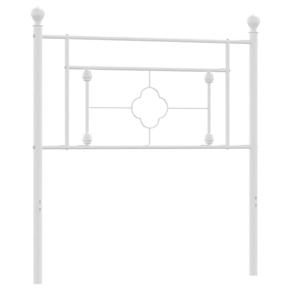 vidaXL Tăblie de pat metalică, alb, 100 cm