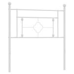 vidaXL Tăblie de pat metalică, alb, 100 cm