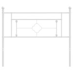 vidaXL Tăblie de pat metalică, alb, 107 cm