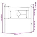 vidaXL Tăblie de pat metalică, alb, 107 cm