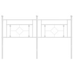 vidaXL Tăblie de pat metalică, alb, 150 cm