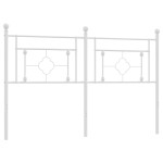 vidaXL Tăblie de pat metalică, alb, 160 cm