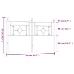 vidaXL Tăblie de pat metalică, alb, 160 cm