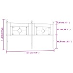 vidaXL Tăblie de pat metalică, alb, 180 cm