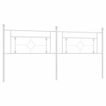 vidaXL Tăblie de pat metalică, alb, 200 cm vidaXL Tăblie de pat metalică, alb, 200 cm