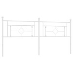 vidaXL Tăblie de pat metalică, alb, 200 cm vidaXL Tăblie de pat metalică, alb, 200 cm