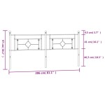 vidaXL Tăblie de pat metalică, alb, 200 cm vidaXL Tăblie de pat metalică, alb, 200 cm