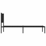 vidaXL Cadru de pat din metal cu tăblie, negru, 100x200 cm